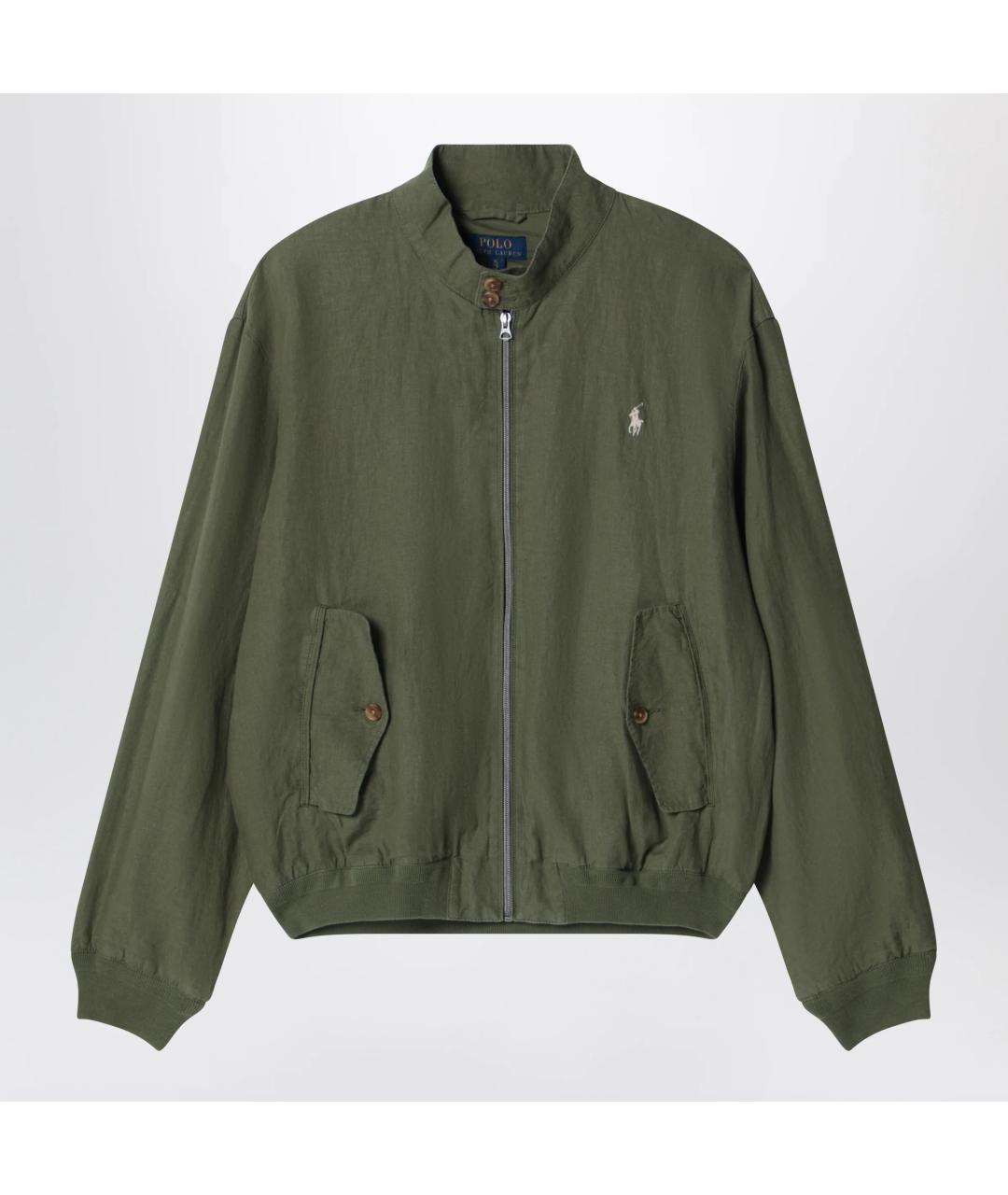 POLO RALPH LAUREN Зеленая льняная куртка, фото 3