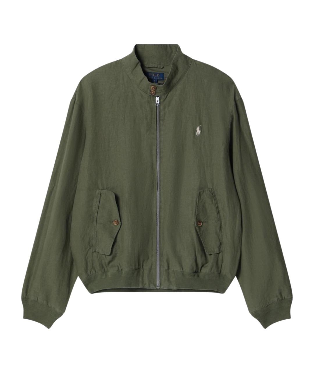 POLO RALPH LAUREN Зеленая льняная куртка, фото 1