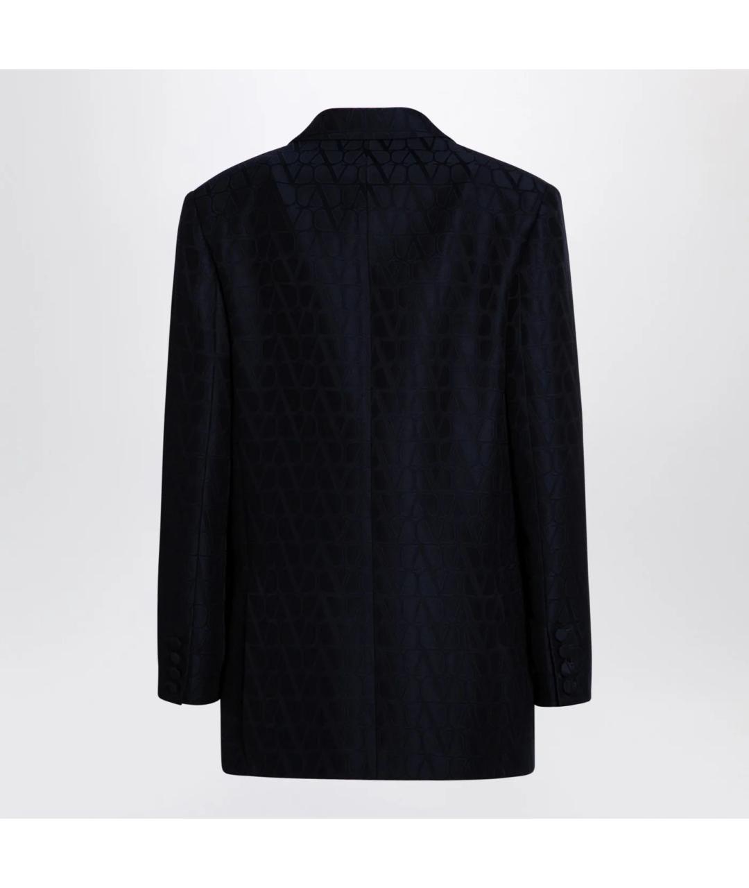 VALENTINO Темно-синий шерстяной жакет/пиджак, фото 2