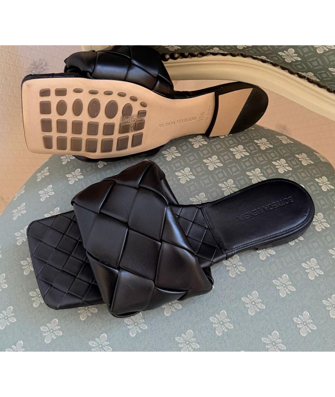 BOTTEGA VENETA Кожаные шлепанцы, фото 3