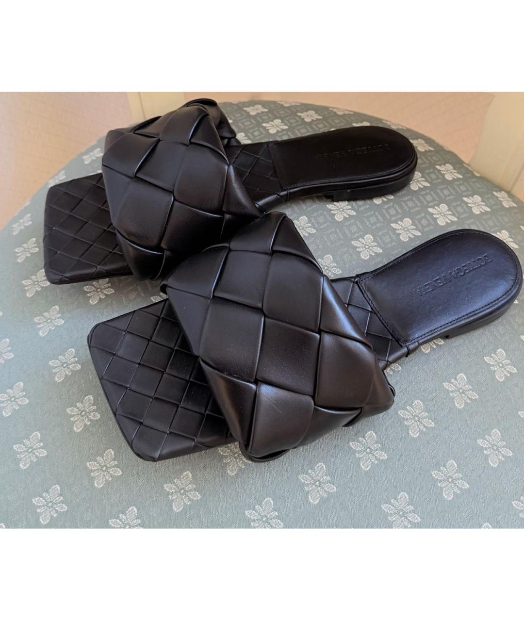 BOTTEGA VENETA Кожаные шлепанцы, фото 4