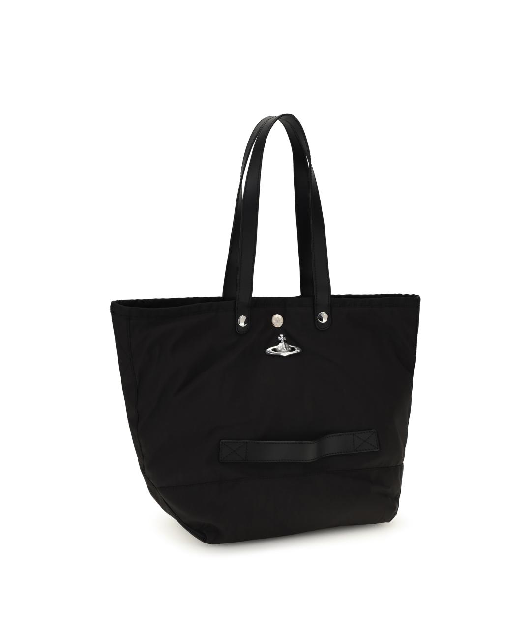 VIVIENNE WESTWOOD Черная тканевая сумка тоут, фото 2