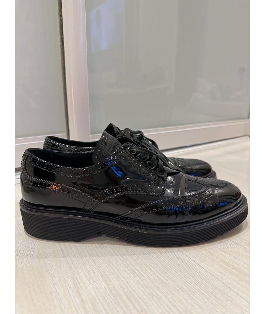 PRADA Черные брогги и оксфорды из лакированной кожи, фото 7