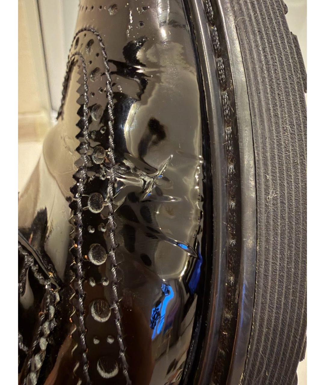 PRADA Черные брогги и оксфорды из лакированной кожи, фото 6