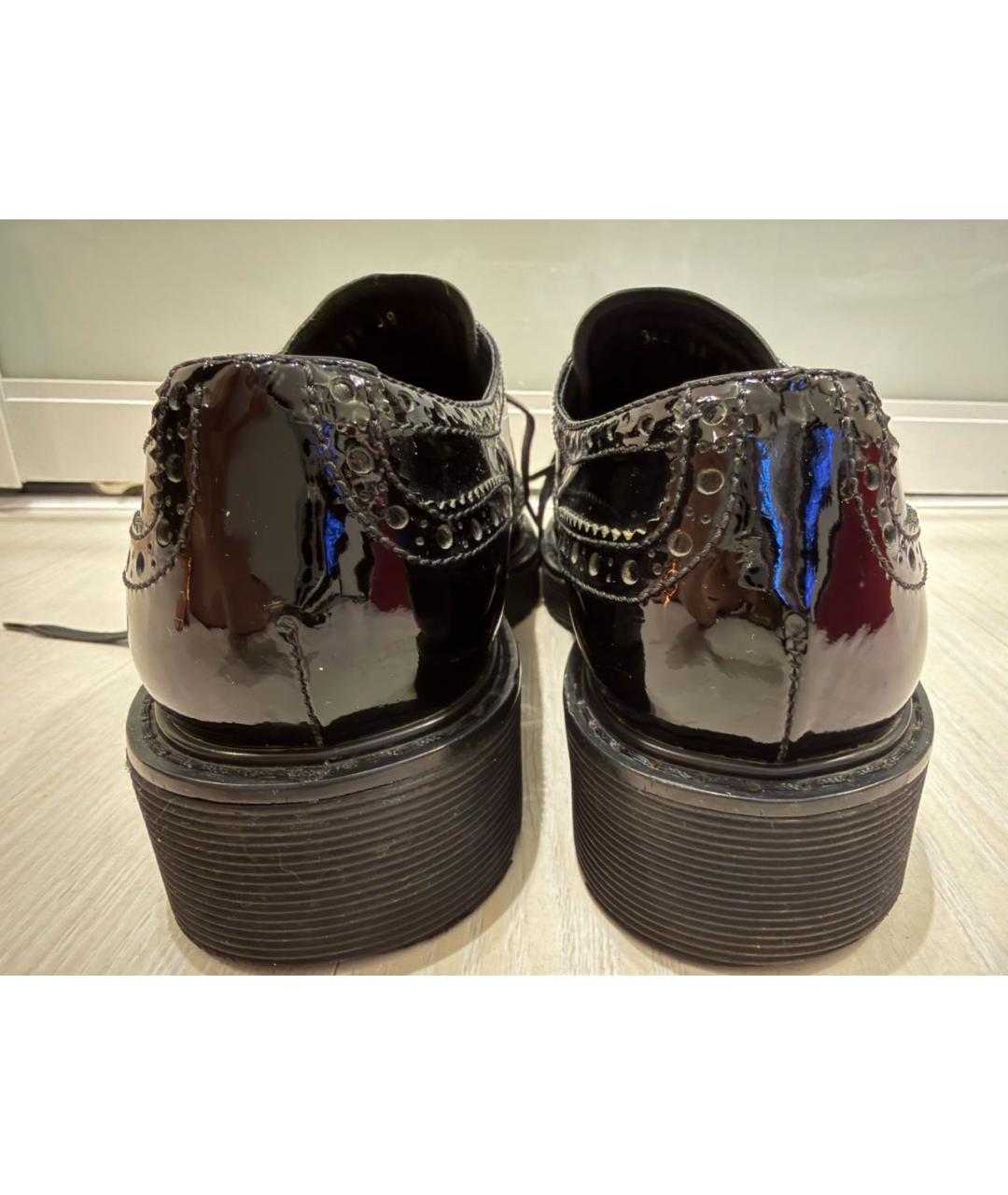 PRADA Черные брогги и оксфорды из лакированной кожи, фото 4