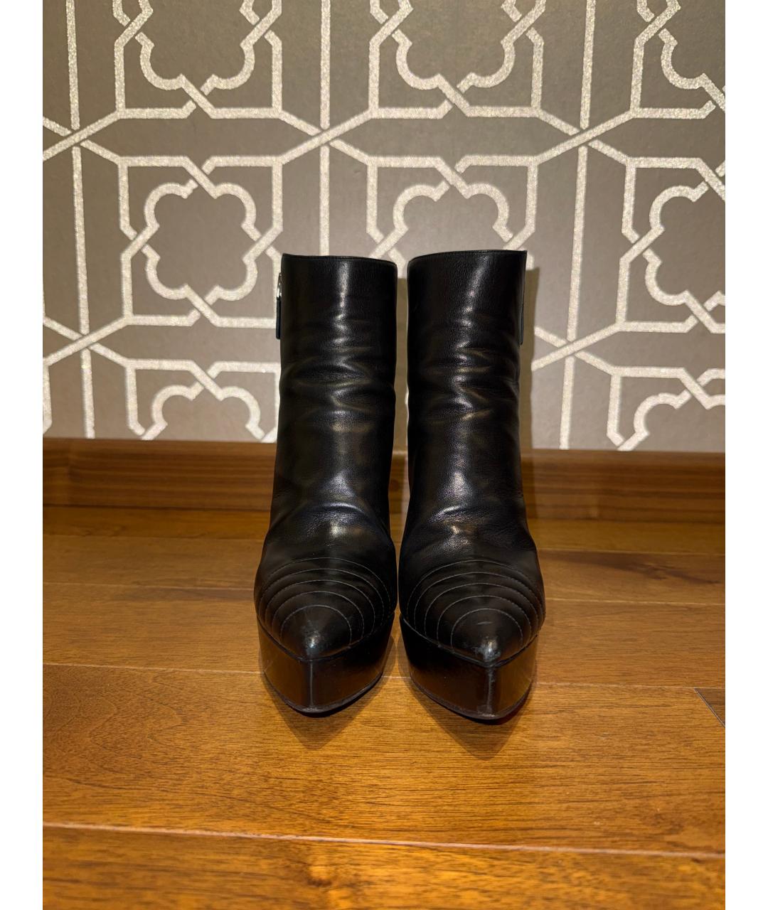 PRADA Черные кожаные ботильоны, фото 2