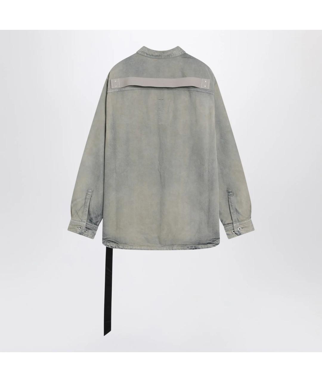 RICK OWENS DRKSHDW Синяя хлопковая кэжуал рубашка, фото 2