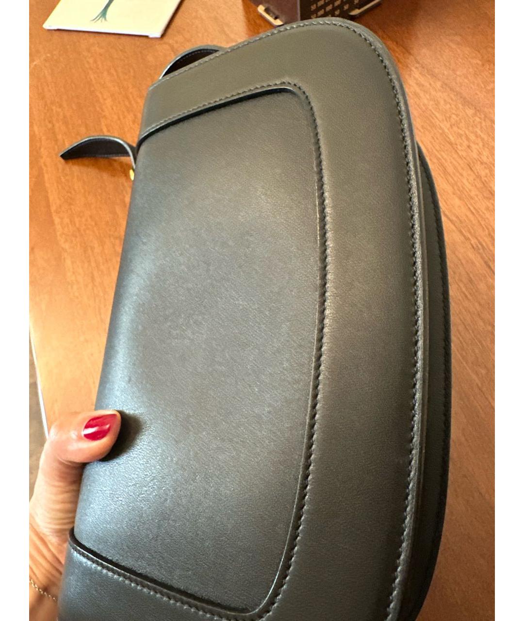 VALENTINO Черная кожаная сумка через плечо, фото 5