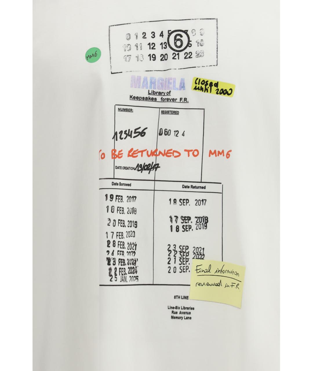 MM6 MAISON MARGIELA Белая хлопковая футболка, фото 3