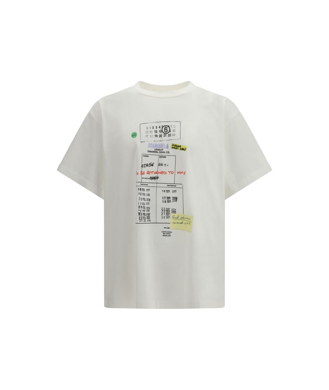 MM6 MAISON MARGIELA Белая хлопковая футболка, фото 4