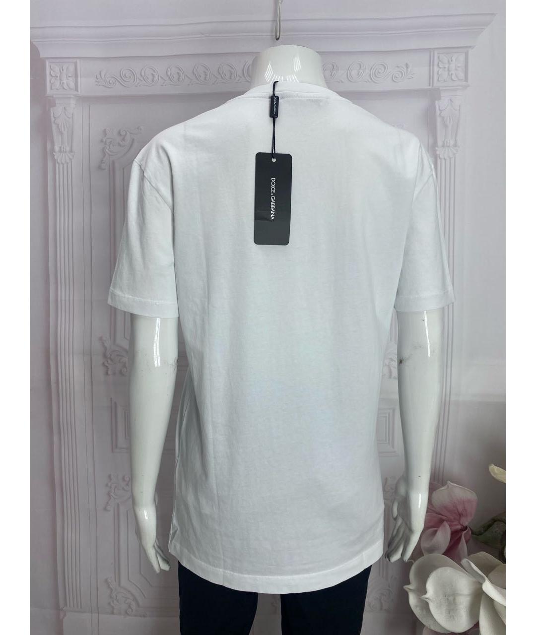 DOLCE&GABBANA Белая хлопковая футболка, фото 2