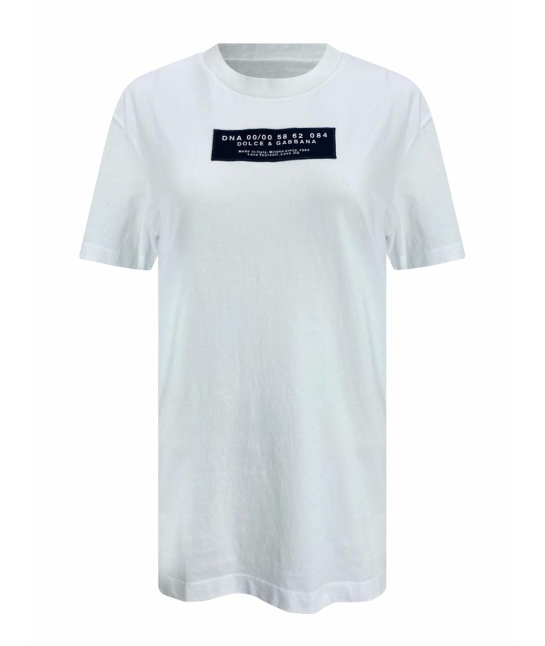 DOLCE&GABBANA Белая хлопковая футболка, фото 1