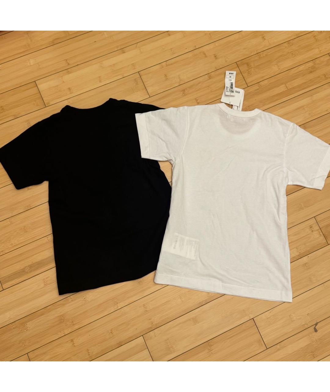 COMME DES GARÇONS PLAY Белая хлопковая футболка, фото 2