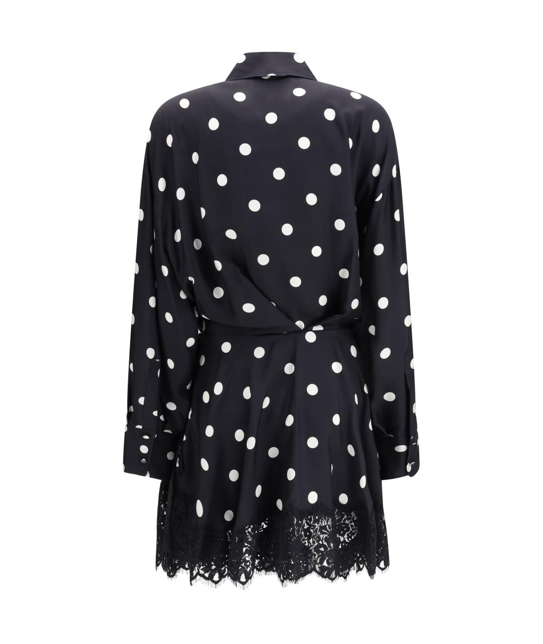 SPORTMAX Черное шелковое повседневное платье, фото 2