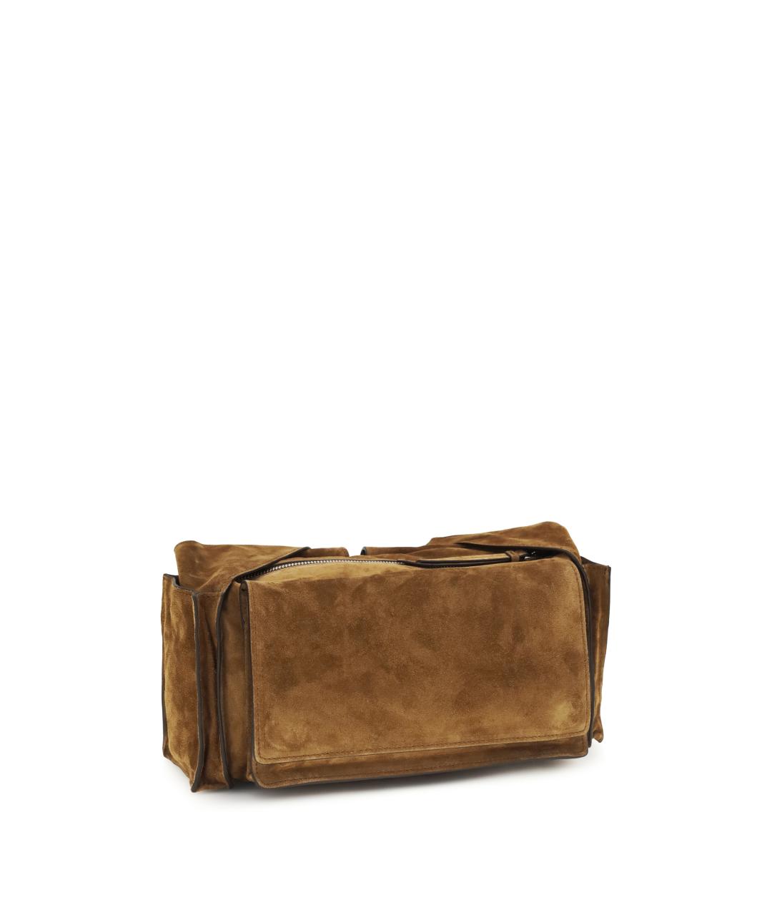 MIU MIU Коричневая замшевая сумка через плечо, фото 3