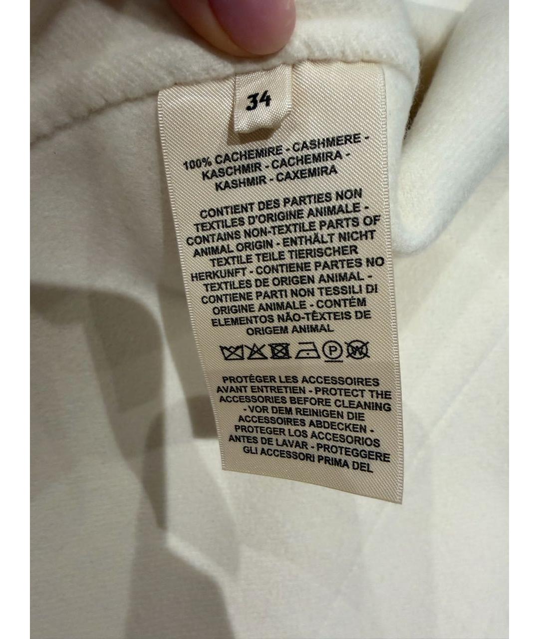 HERMES Белое кашемировое пальто, фото 7