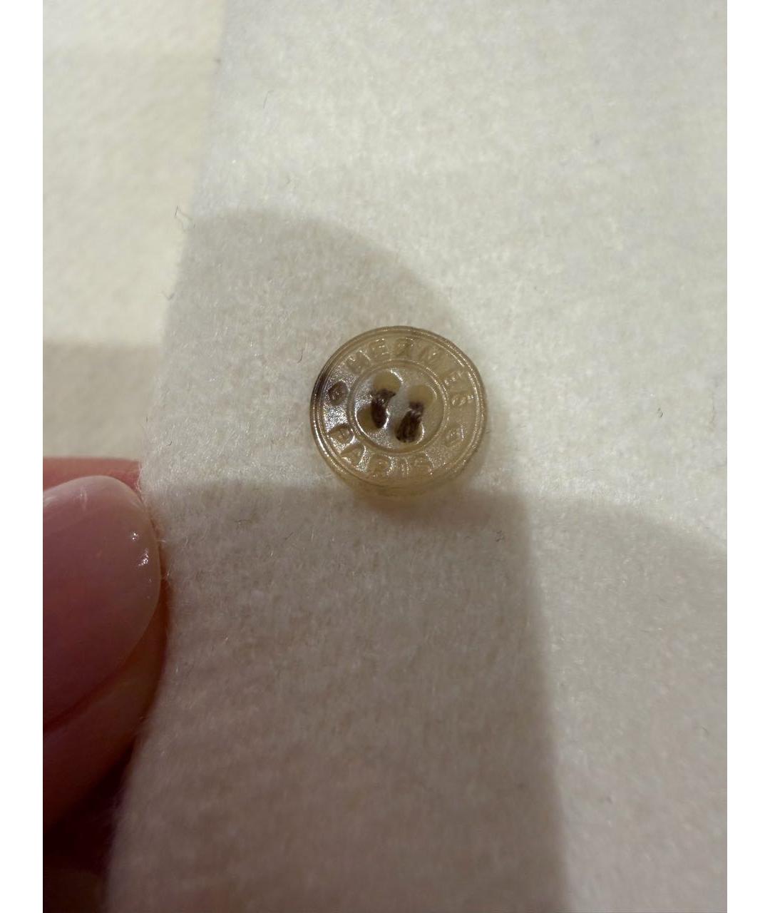 HERMES Белое кашемировое пальто, фото 6