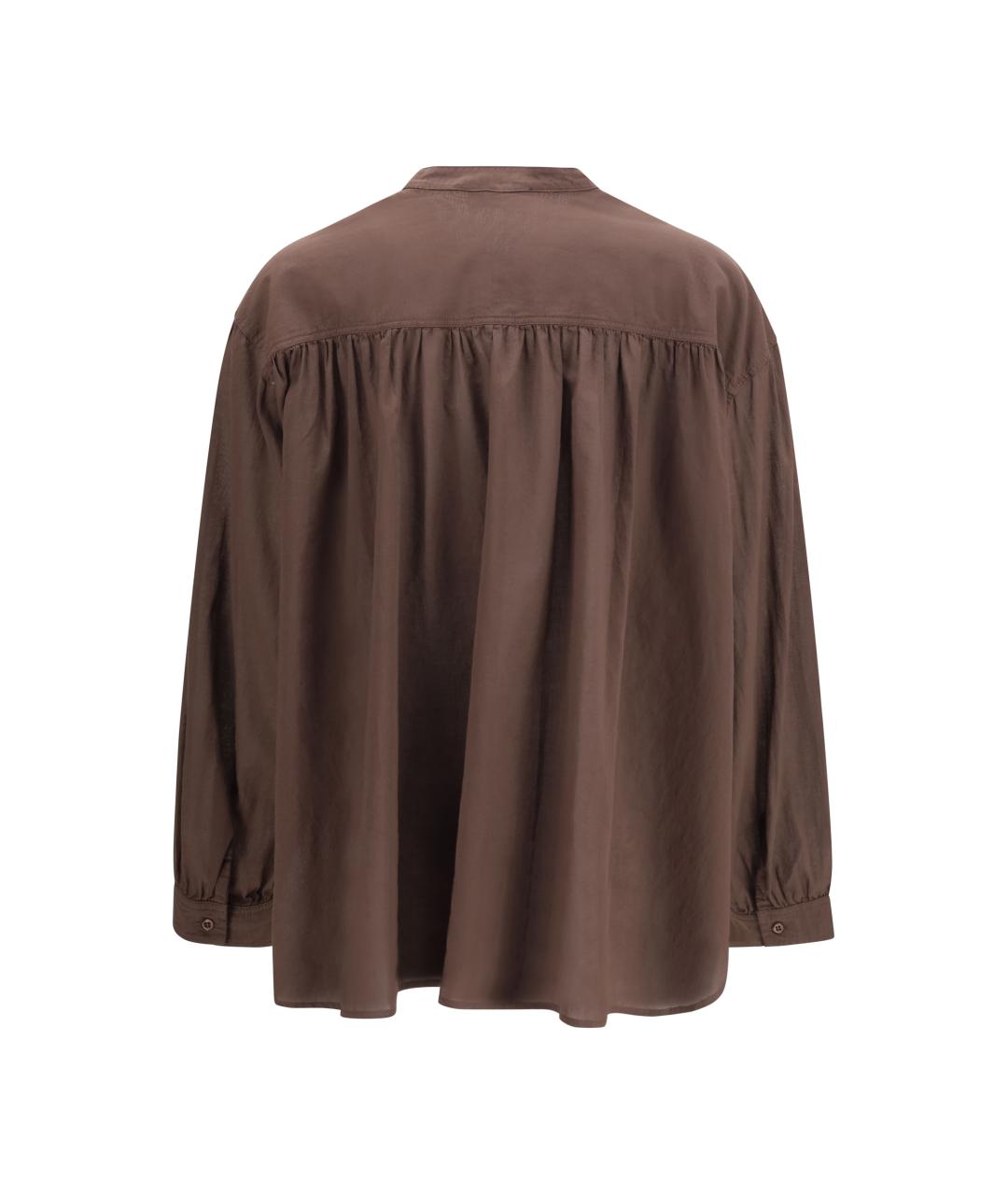SOSUE Коричневая хлопковая рубашка, фото 2