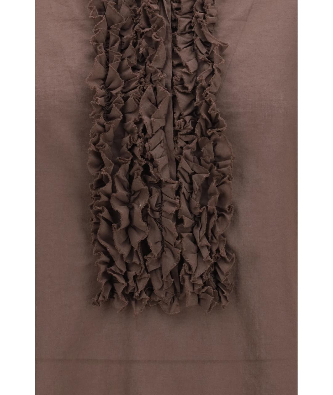 SOSUE Коричневая хлопковая рубашка, фото 3