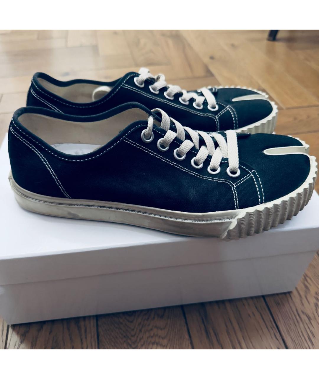 MAISON MARGIELA Черные текстильные кеды, фото 5