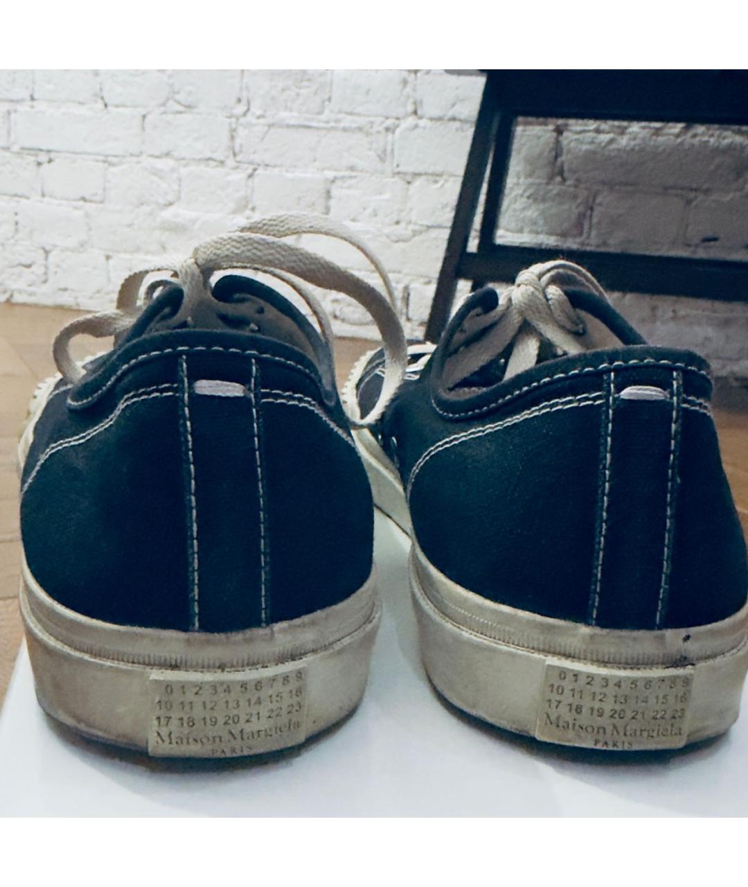 MAISON MARGIELA Черные текстильные кеды, фото 4