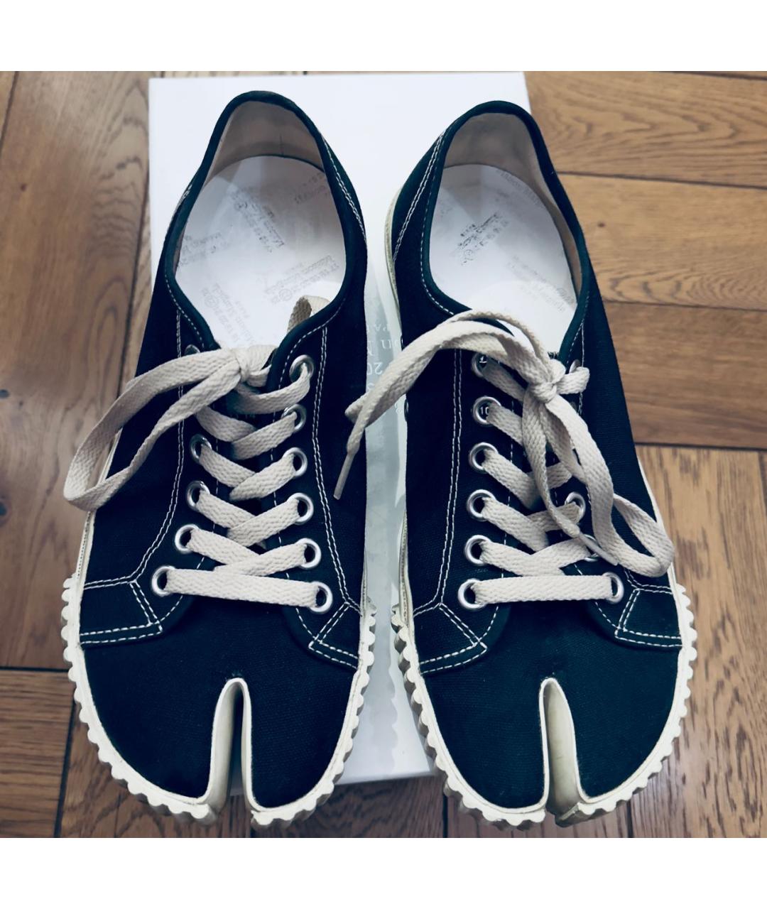 MAISON MARGIELA Черные текстильные кеды, фото 2