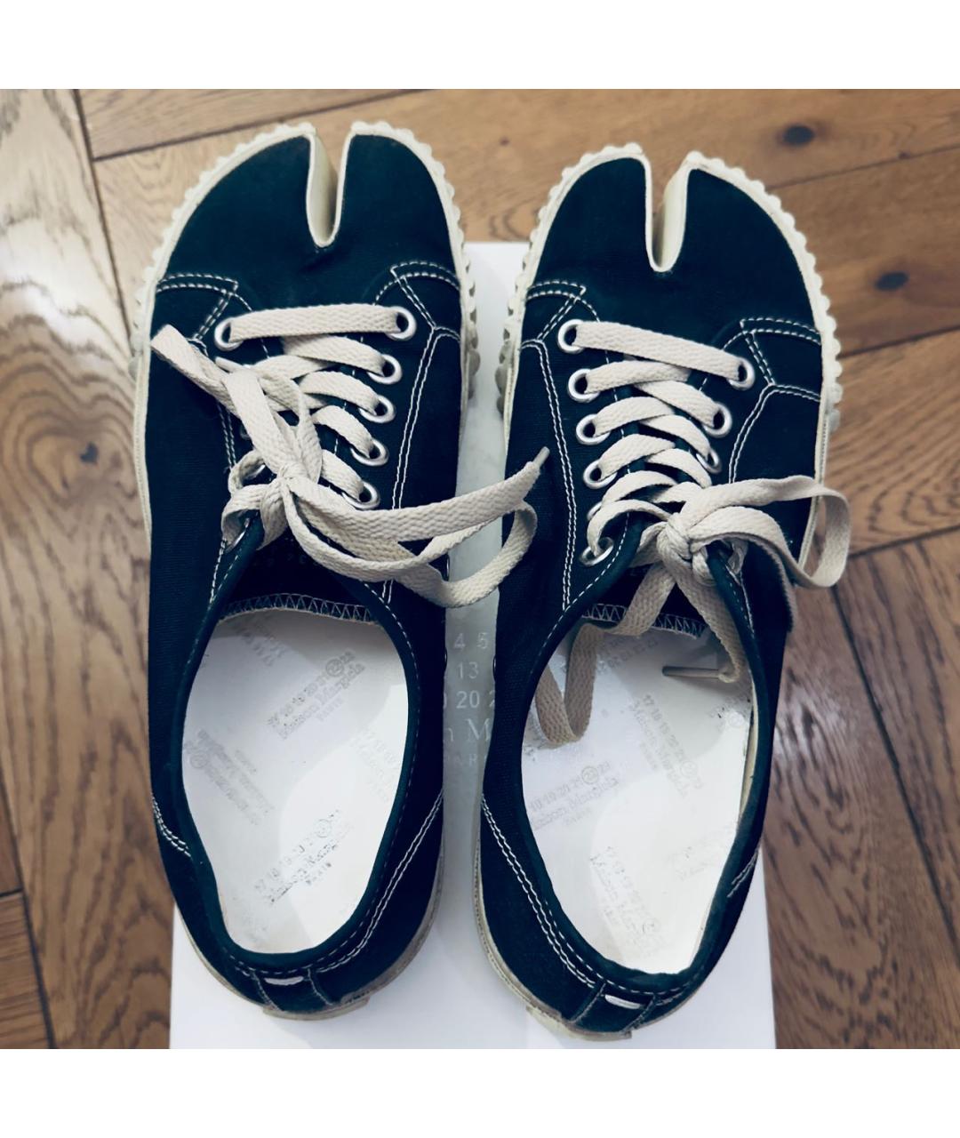 MAISON MARGIELA Черные текстильные кеды, фото 3