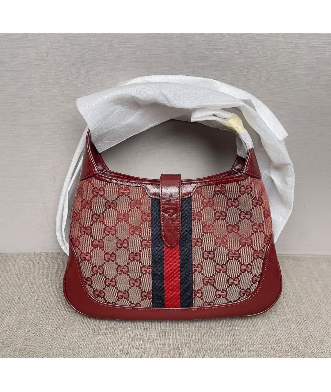 GUCCI Бордовая кожаная сумка через плечо, фото 3