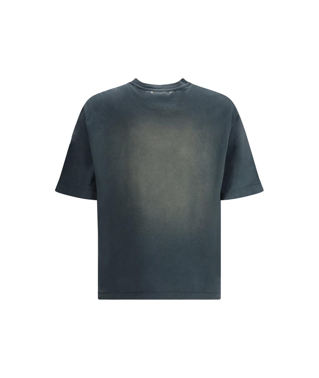 GOLDEN GOOSE DELUXE BRAND Черная хлопковая футболка, фото 2