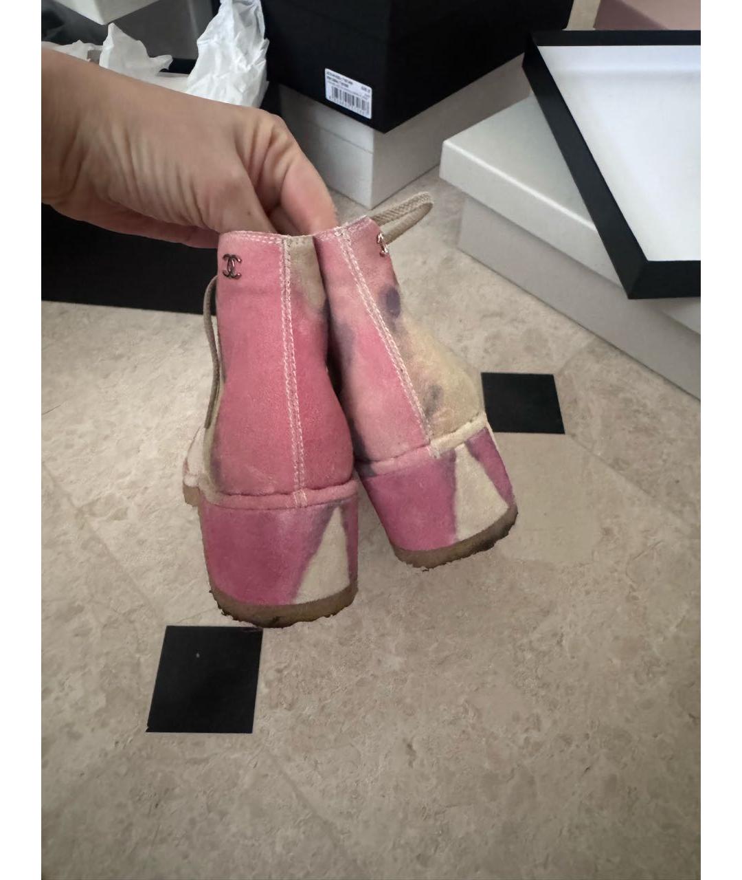 CHANEL Мульти замшевые ботинки, фото 3