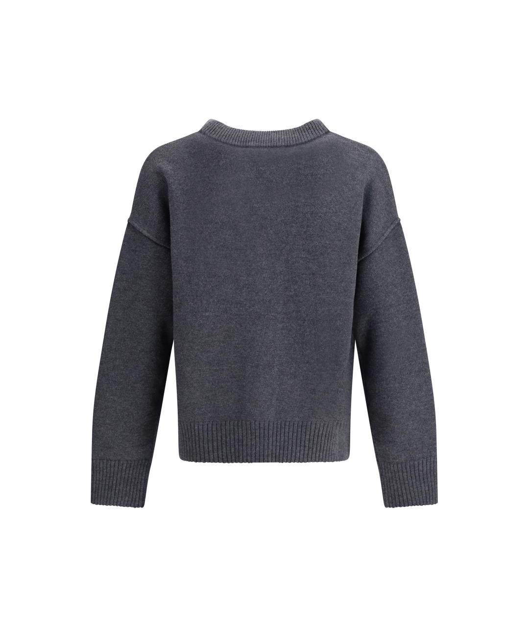 Ami Paris Серый шерстяной кардиган, фото 2