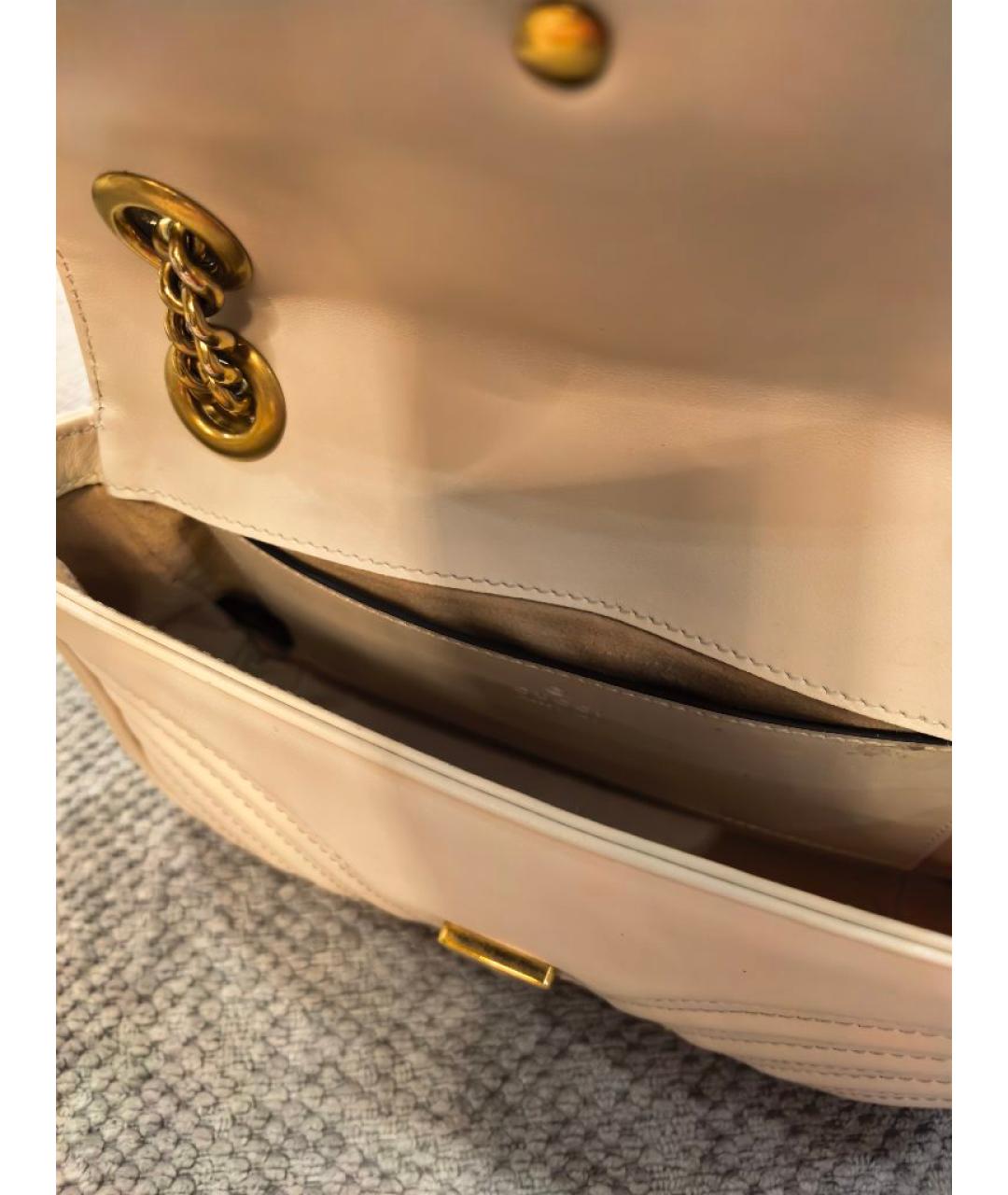 GUCCI Бежевая кожаная сумка через плечо, фото 4