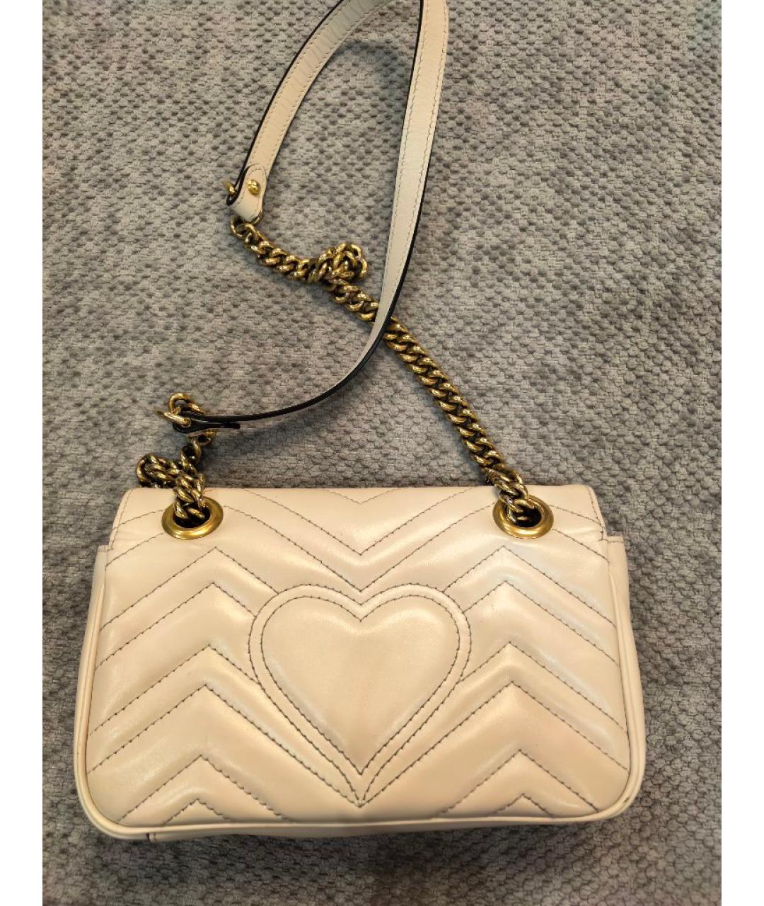 GUCCI Бежевая кожаная сумка через плечо, фото 3