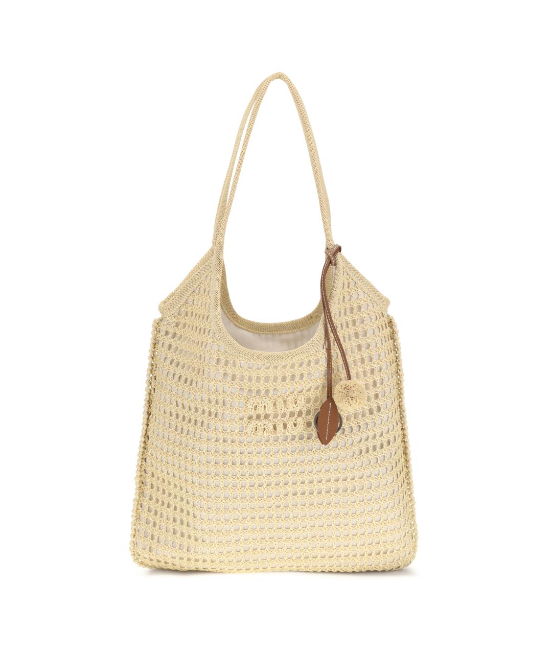 MIU MIU Бежевая пелетеная сумка тоут, фото 1