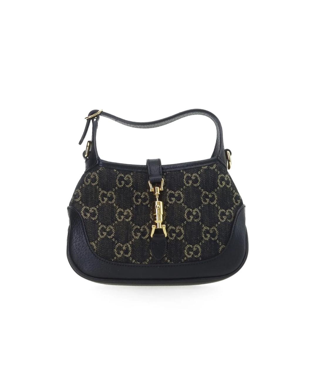 GUCCI Черная кожаная сумка через плечо, фото 1