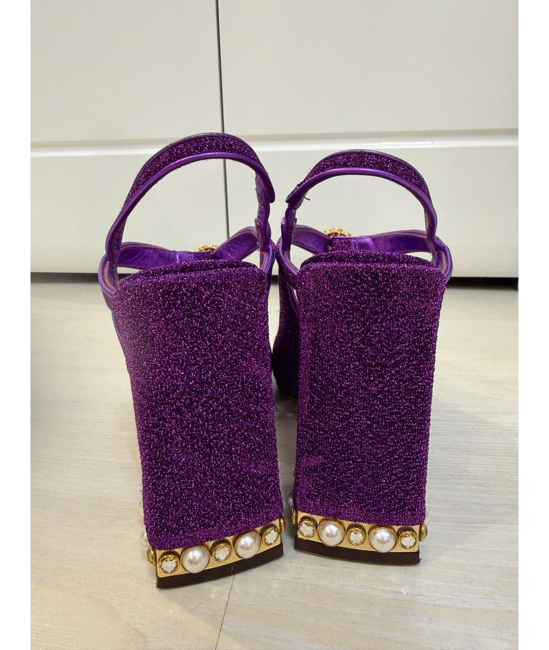 DOLCE&GABBANA Фиолетовые туфли, фото 4