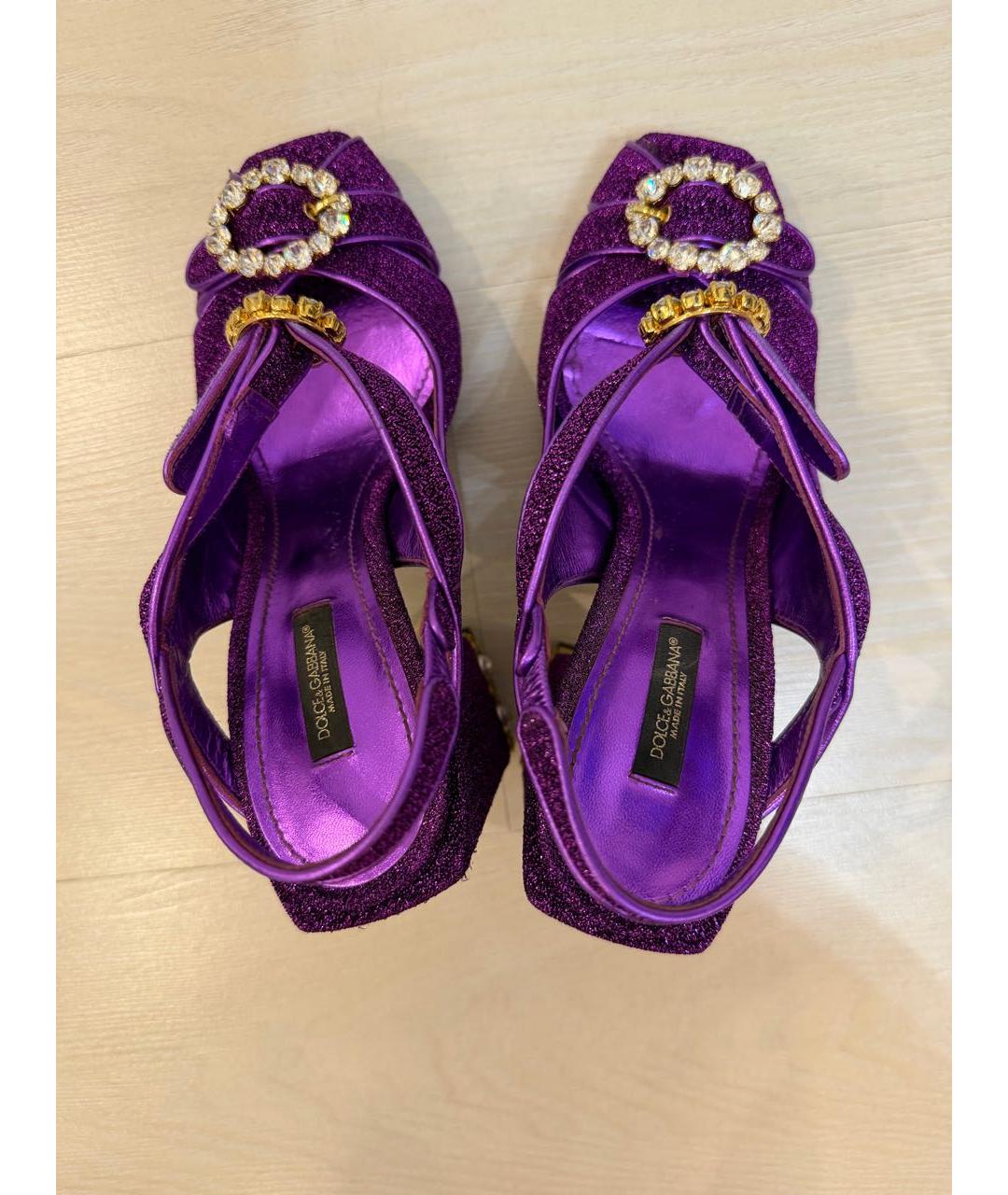 DOLCE&GABBANA Фиолетовые туфли, фото 3
