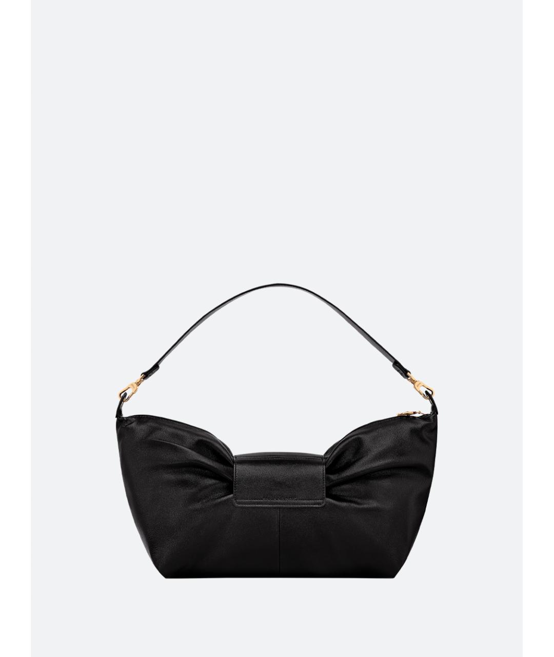 LONGCHAMP Черная кожаная сумка через плечо, фото 2