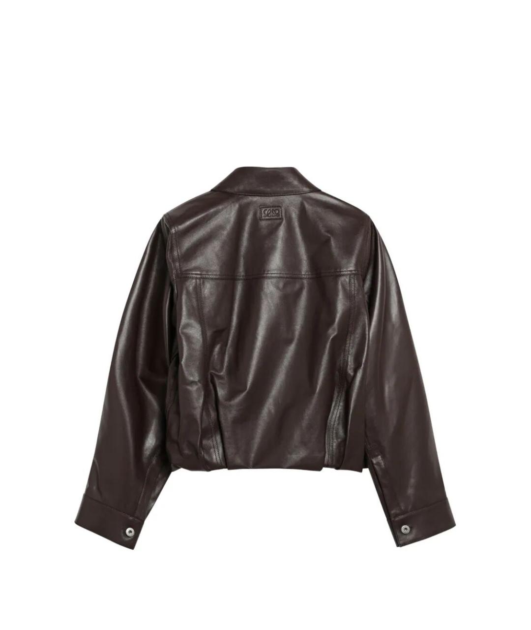 LOEWE Коричневая кожаная куртка, фото 2
