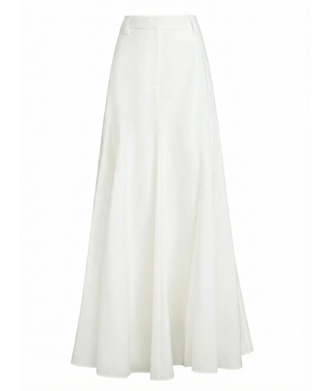 BRUNELLO CUCINELLI Бежевая хлопко-эластановая юбка макси, фото 2