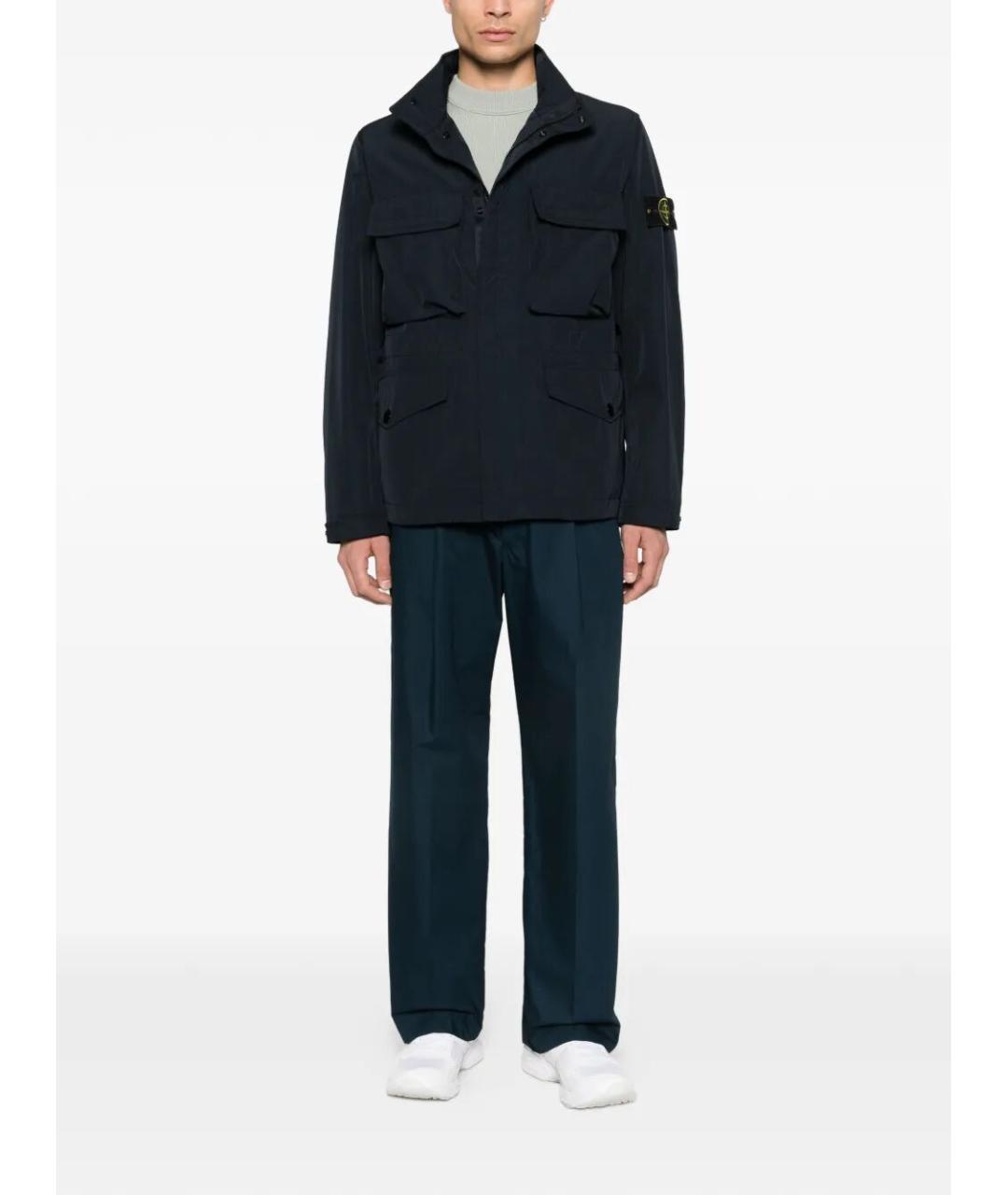 STONE ISLAND Синяя полиэстеровая куртка, фото 2