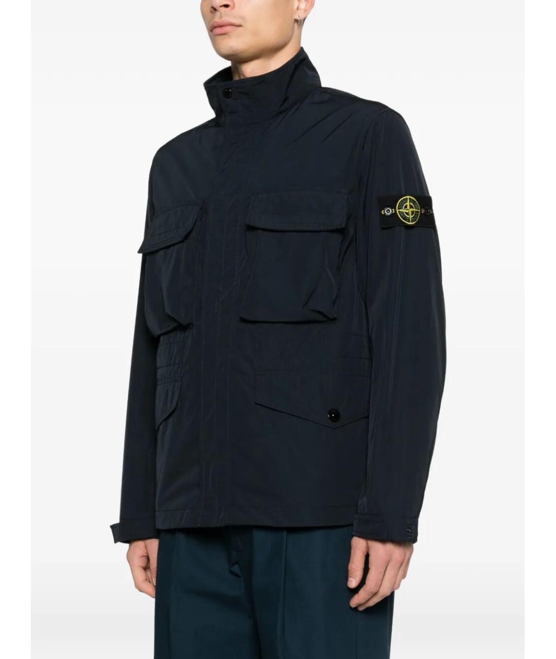 STONE ISLAND Синяя полиэстеровая куртка, фото 4
