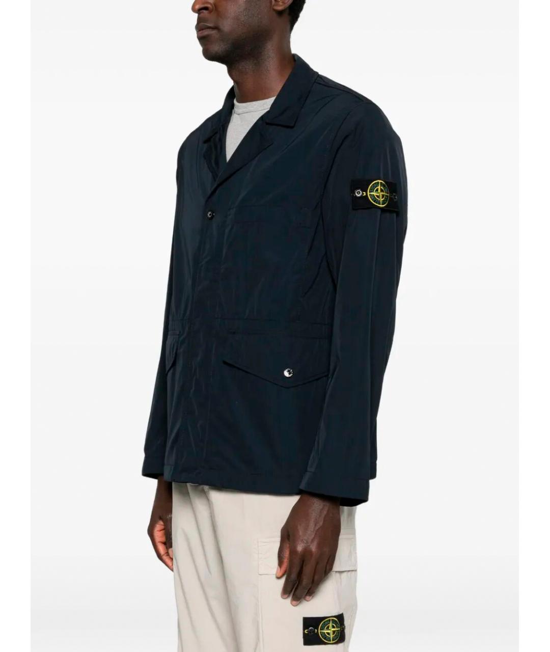 STONE ISLAND Синяя полиэстеровая куртка, фото 3