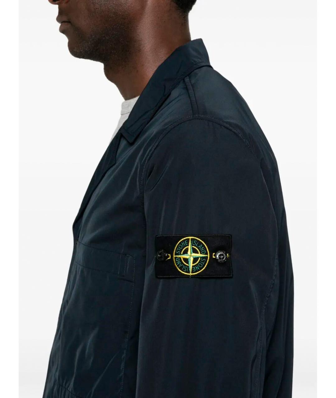 STONE ISLAND Синяя полиэстеровая куртка, фото 4