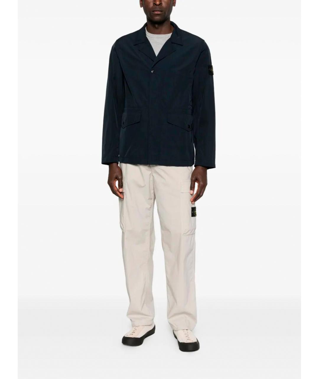 STONE ISLAND Синяя полиэстеровая куртка, фото 2