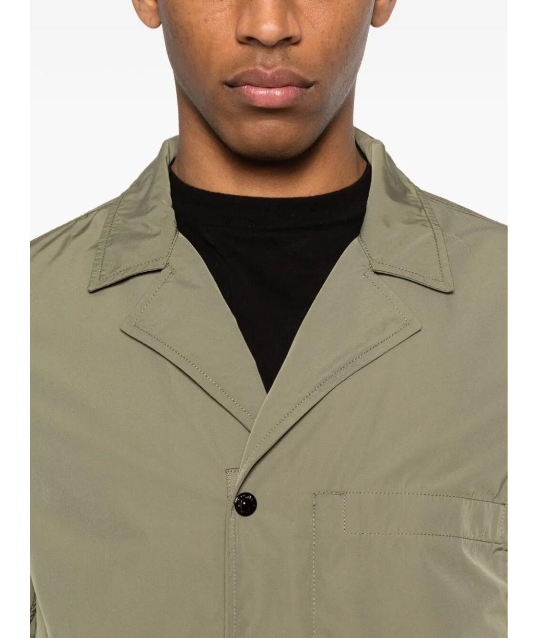 STONE ISLAND Зеленая полиэстеровая куртка, фото 5