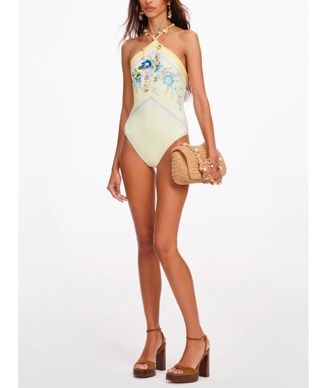 SELF-PORTRAIT Желтый купальник, фото 3