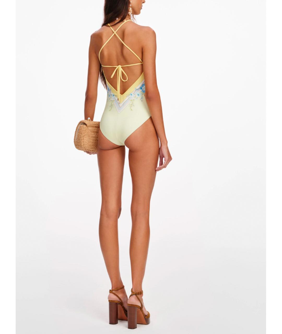 SELF-PORTRAIT Желтый купальник, фото 4