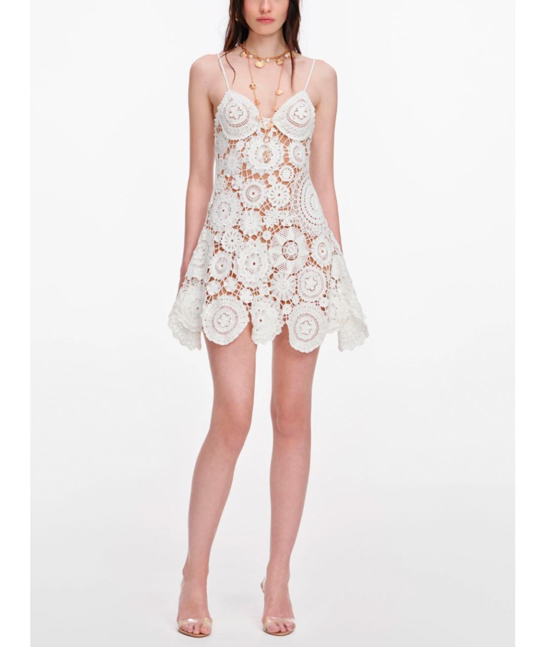 SELF-PORTRAIT Белое хлопковое повседневное платье, фото 2