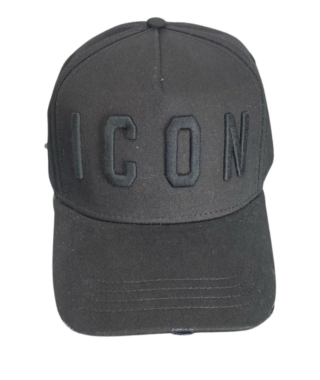 DSQUARED2 Черная хлопковая кепка/бейсболка, фото 1